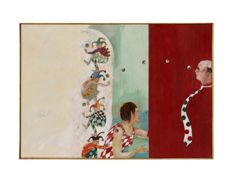 패트릭 H. 존스, Behind the Curtain Oil on canvas 101 x 71CM 2025 (두아르트 스퀘이라 서울 제)