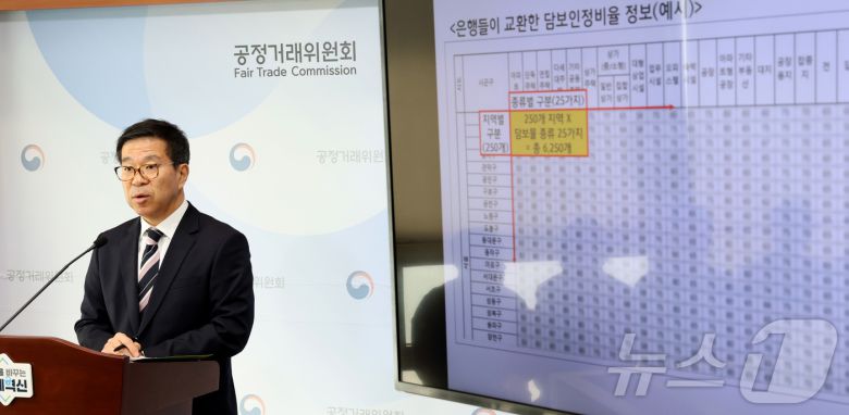 문재호 공정거래위원회 카르텔조사국장이 21일 세종시 정부세종청사에서 4대 시중은행의 정보교환 담합 행위 제재 내용을 발표하고 있다. . 2026.1.21/뉴스1 ⓒ News1 김기남 기자