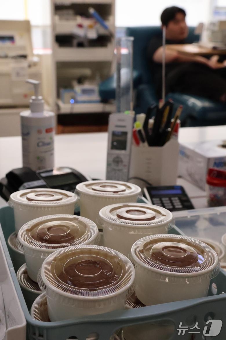 23일 서울 종로구 헌혈의 집 광화문센터에 준비된 두바이 쫀득 쿠키.2026.1.23/뉴스1 ⓒ News1 권준언 기자