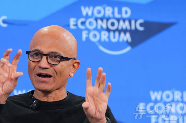 사티아 나델라 마이크로소프트(CEO) 56th annual World Economic Forum (WEF) meeting in Davos ⓒ 로이터=뉴스1