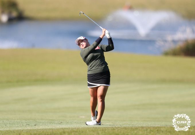 김효주와 함께 공동4위에 자리한 장하나. [사진= KLPGA]