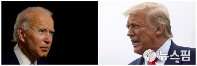 도널드 트럼프 미국 대통령과 조 바이든 전 부통령.[사진=로이터 뉴스핌] 2020.10.17 mj72284@newspim.com