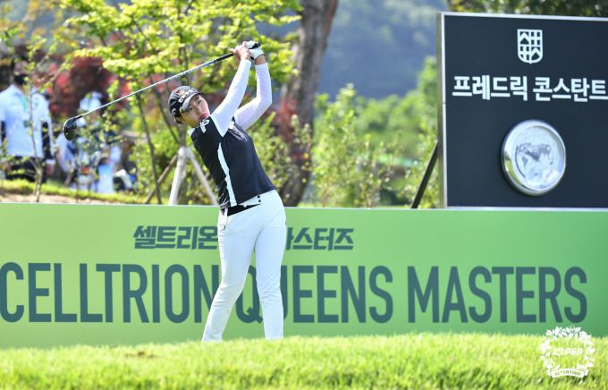 성유진의  2021셀트리온 퀸즈 마스터즈 2라운드 1번홀 티샷. [사진= KLPGA]