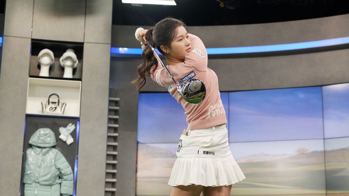 박현경 역시 레슨에 출연, 노하우를 공개했다. [사진= SBS골프]