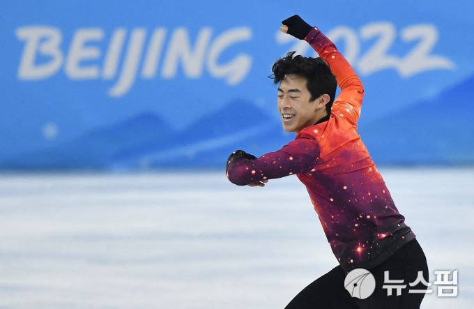 베이징올림픽에서 '금메달 연기'를 펼치고 있는 네이선 첸. [사진= 로이터 뉴스핌]