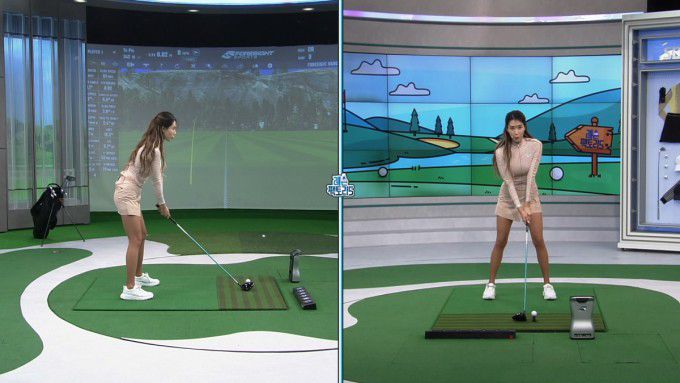 레슨팩토리5에서 새내기 레스너로 변신한 안근영. [사진= SBS 골프]
