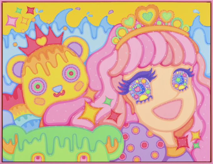 [서울=뉴스핌] 조용준 기자 =My wonderland, 116x149.5cm(80호), Sweet pink frame, acrylic on canvas(2022), 2022.07.08 digibobos@newspim.com