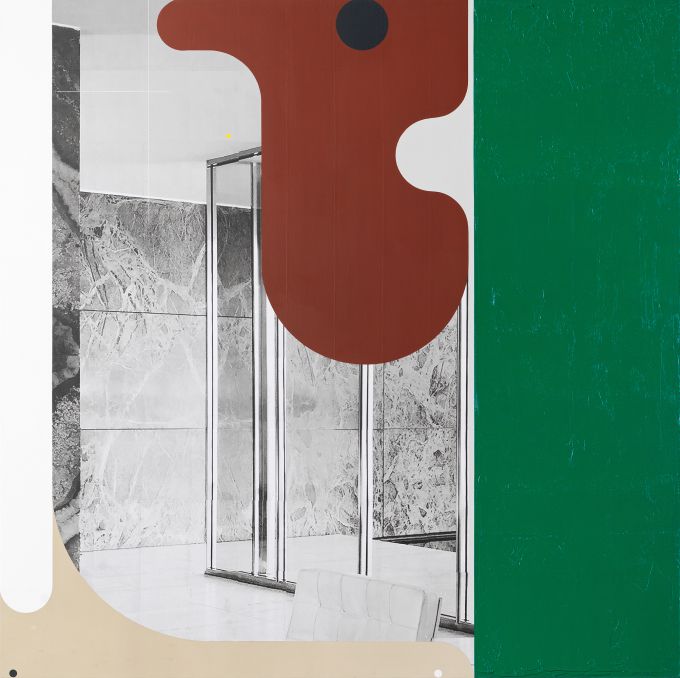 [서울 뉴스핌]이영란 기자= 이희준 'Bronze Woman', 2021, 캔버스에 아크릴릭,포토콜라주. 260x260cm. [사진= 국제갤러리] 2022.12.25 art29@newspim.com