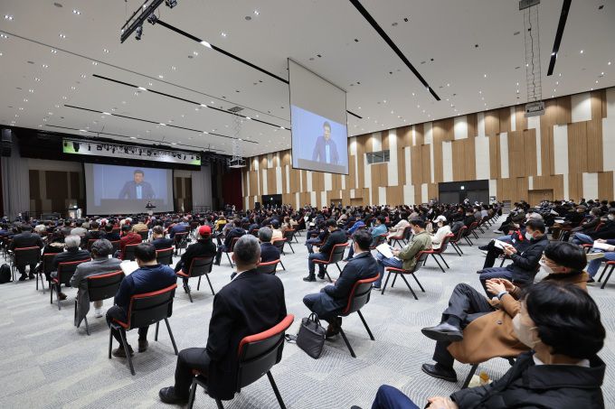 28일 인천 연수구 송도컨벤시아에서 셀트리온 주주총회가 진행되고 있다. [사진=셀트리온]