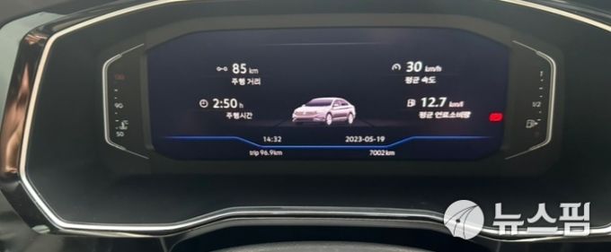 80km 넘게 주행한 뒤 제타의 연비 [사진= 정승원 기자]