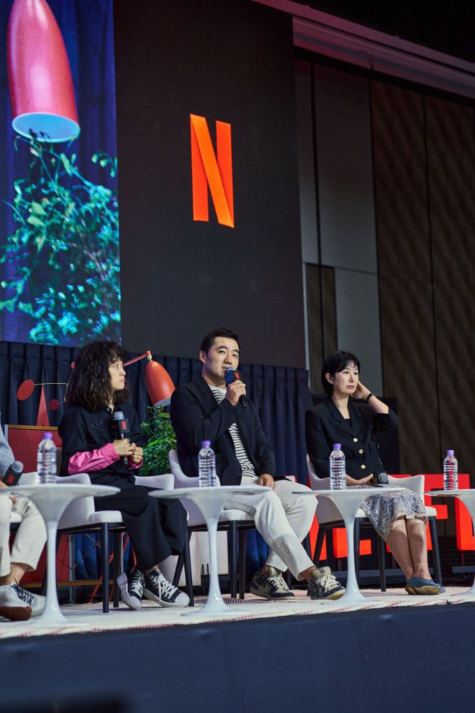 [서울=뉴스핌] 이지은 기자 = '넷플릭스와 한국 콘텐츠 이야기' 간담회에 참석한 제작사 대표들 [사진=넷플릭스] 2023.06.22 alice09@newspim.com