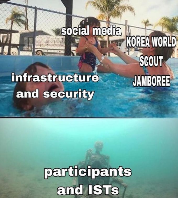 새만금 잼버리를 풍자하는 이미지, 자료=인스타그램, 2023.08.05 koinwon@newspim.com