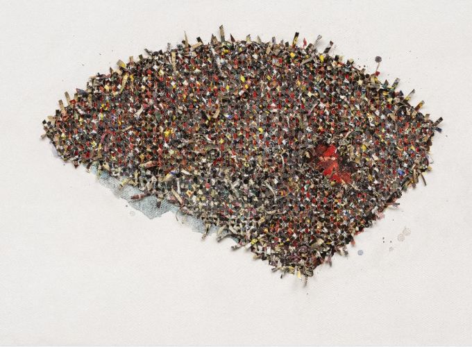 [서울 뉴스핌]이영란 기자= 2023 프리즈 마스터즈에 갤러리현대가 선보여 호평을 받은 신성희의 엮음 회화. [이미지 제공=갤러리현대]   2023.10.19 art29@newspim.com