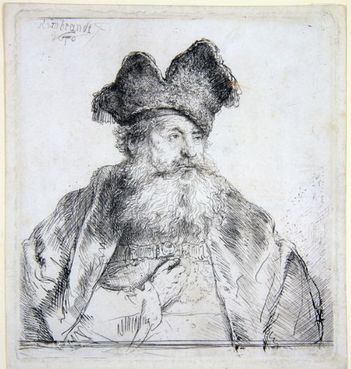 [서울 뉴스핌]이영란 기자=렘브란트 판 레인 '갈라진 털모자를 쓴 늙은 남자' , 1640 에칭, 드라이포인트(Etching and drypoint), 15×14.7㎝ [이미지제공=대구미술관] 2023.10.30 art29@newspim.com