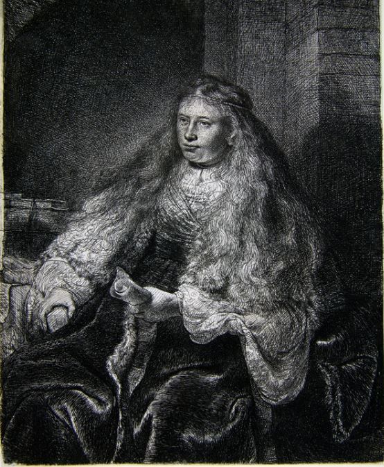 [서울 뉴스핌]이영란 기자=렘브란트 판 레인 '유대인 신부' , 1635 에칭, 드라이포인트, 뷰린(Etching, drypoint and burin), 21.9×16.8㎝ [이미지제공=대구미술관] 2023.10.30 art29@newspim.com