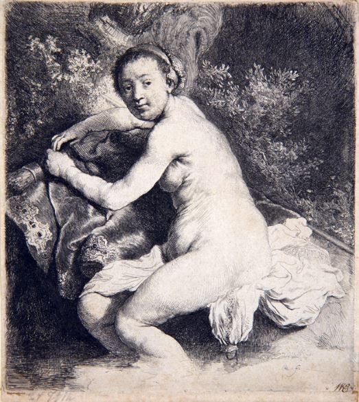 [서울 뉴스핌]이영란 편집위원=렘브란트 판 레인, '목욕하는 다이아나' , 1631. 에칭(Etching) ,17.8×15.9㎝ [이미지제공=대구미술관] 2023.10.30 art29@newspim.com