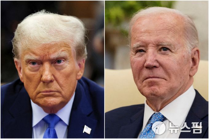 도널드 트럼프 전 미국 대통령(좌)과 조 바이든 현 대통령. [사진=로이터 뉴스핌]