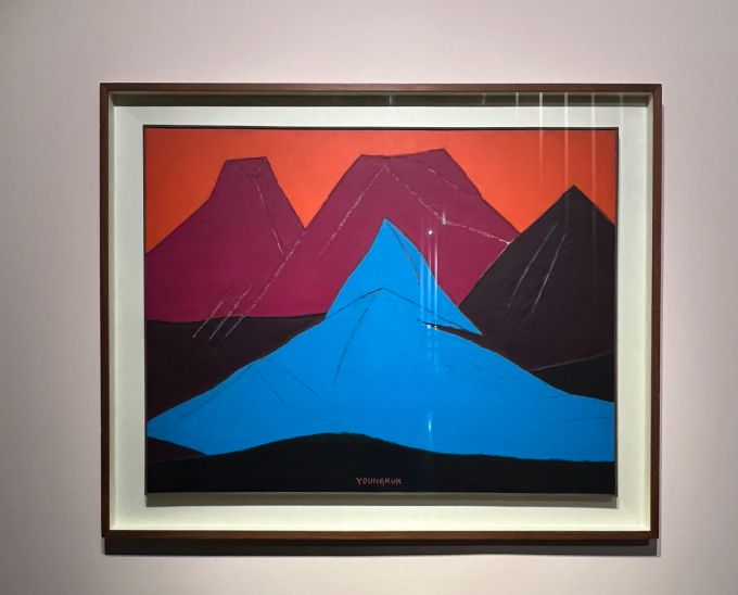 [서울=뉴스핌] 서울미술관 소장품 전시에 출품된 유영국의 추상화. [사진=이영란 미술전문기자]2024.06.12 art29@newspim.com