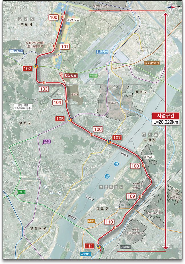 대장홍대선 노선도안 [사진=국토부]