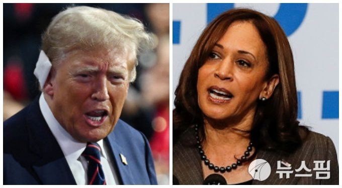 미국 공화당 트럼프 후보와 민주당 해리스 후보.