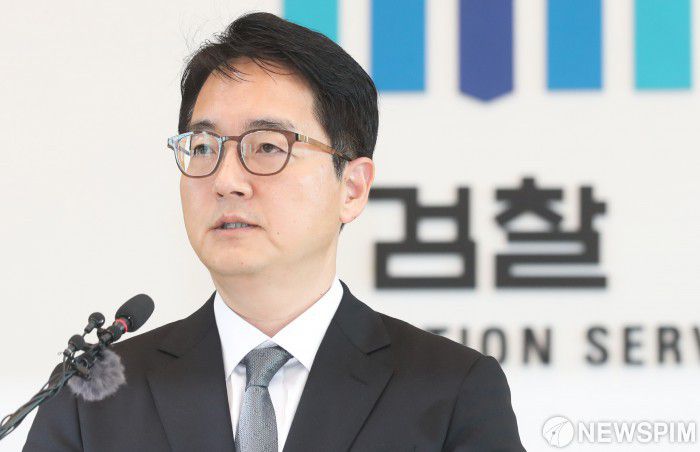 [서울=뉴스핌] 최지환 기자 = 심우정 신임 검찰총장이 19일 오전 서울 서초구 대검찰청에서 열린 제46대 검찰총장 취임식에서 취임사를 하고 있다. 2024.09.19 choipix16@newspim.com