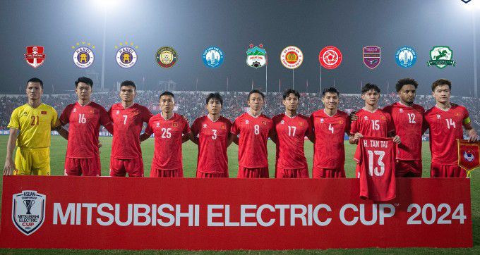 5일 열린 2024 미쓰비시컵 결승 2차전에서 태국을 꺾고 우승한 베트남 선발진. [사진 = 미쓰비시컵 홈페이지]