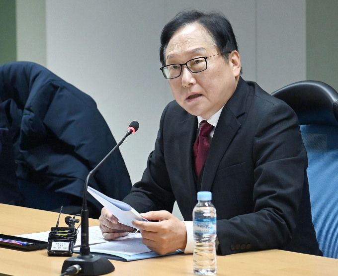 정인교 산업통상자원부 통상교섭본부장이 5일 오전 서울 중구 대한상공회의소에서 주요국 상무관 및 KOTRA 무역관이 참여하는 긴급 화상 점검회의를 열고 현황을 점검하고 있다. [사진=산업통상자원부] 2025.02.05 dream@newspim.com