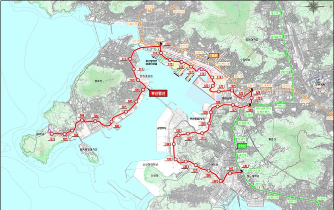부산도시철도 부산항선 노선도 [사진=부산시] 2025.03.21