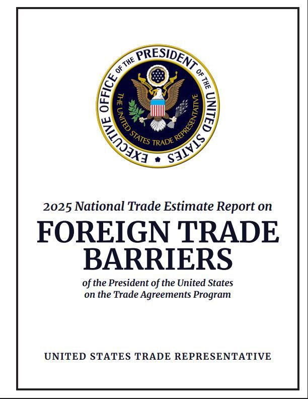 미국 무역대표부(USTR) '2025 국가별 무역 추정'(NTE) 보고서. [사진=USTR 홈페이지]