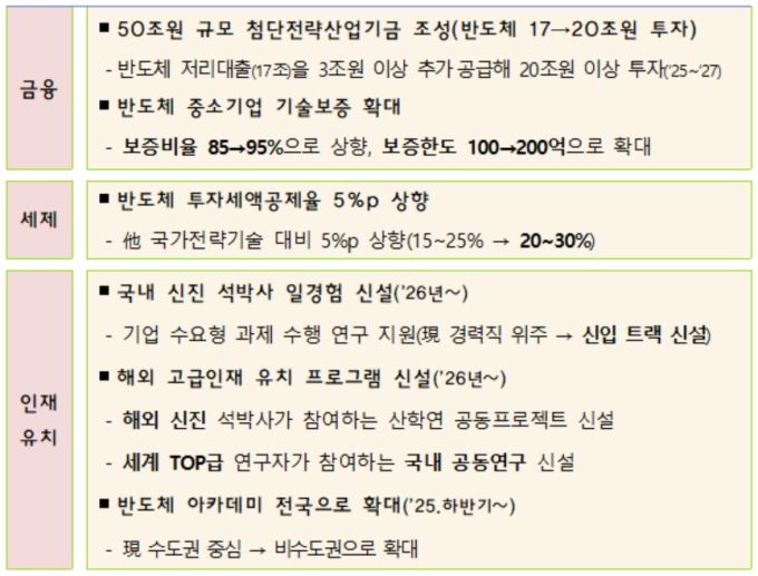 '글로벌 반도체 경쟁력 선점을 위한 재정투자 강화 방안' [자료=기획재정부] 2025.04.15 dream@newspim.com