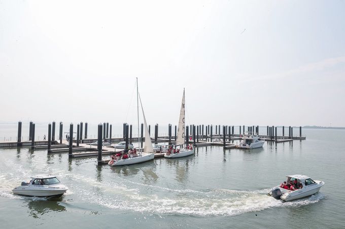 거북섬 마리나 시설, 90척 가량의 선박 계류가 가능하다. [사진=시흥시]