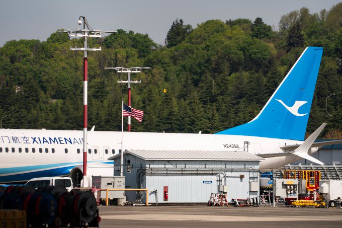 보잉의 737맥스8 항공기 [사진=블룸버그통신]