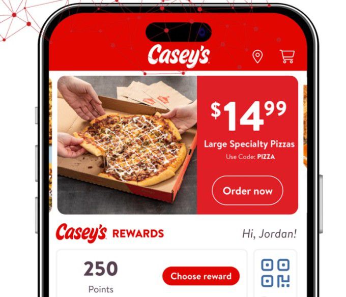 휴대폰에 보이는 케이시스 앱 [사진=케이시스 제너럴 스토어스]