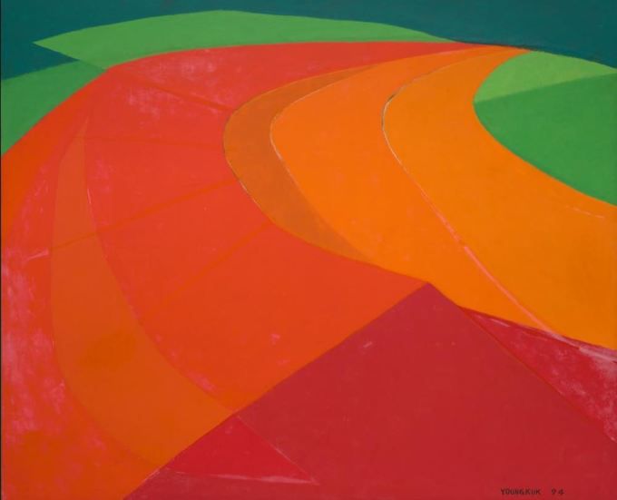 [서울=뉴스핌]이영란 미술전문기자=유영국 '작품'1974. 캔버스에 유채. 133x161cm. 국립현대미술관 이건희 컬렉션 2025.06.10 art29@newspim.com