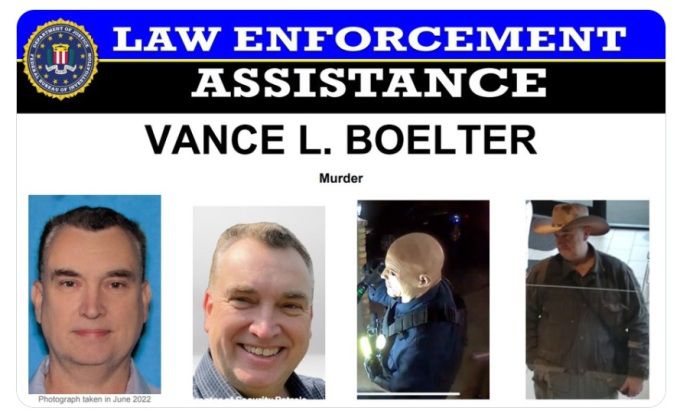 미네소타주 민주당 소속 주의원 2명에게 총격을 가한 혐의를 받고 있는 용의자 밴스 볼터의 사진 [출처 = FBI]