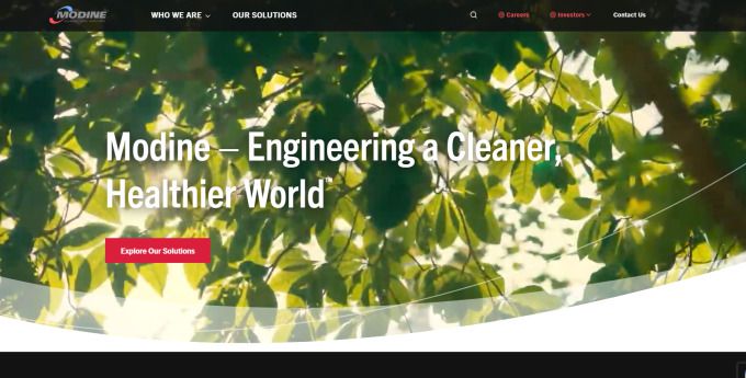 모딘매뉴팩처링 홈페이지 갈무리 [사진=모딘매뉴팩처링]