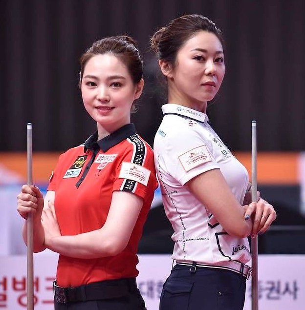 차유럼(왼쪽)와 김가영. [사진=PBA]