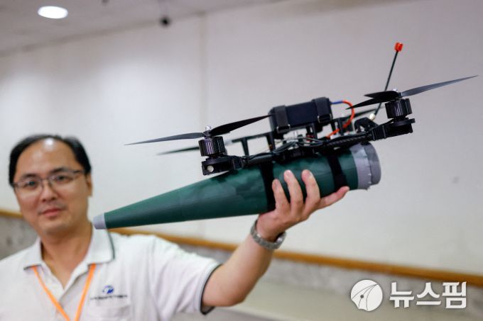 [사진=로이터 뉴스핌] 대만이 개발한 1인칭 시점 자살 드론 '오버킬(Overkill)'.
