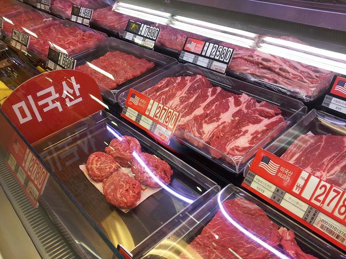 한 대형마트의 쇠고기 진열대 모습 <뉴스핌 DB>
