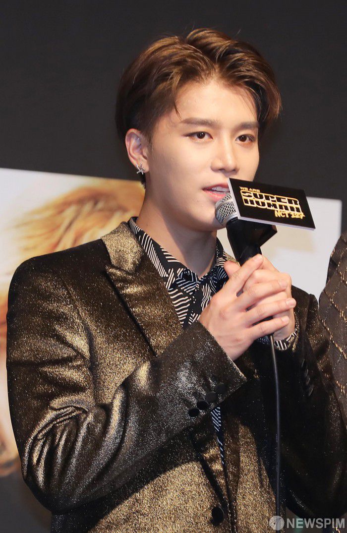 서울중앙지법 형사합의26부(재판장 이현경)는 오는 10일 오후 2시 성폭력처벌법상 특수준강간 혐의로 기소된 태일과 공범인 이모 씨, 홍모 씨의 선고기일을 연다. 사진은 태일이 2019년 5월 24일 오후 서울 여의도 콘래드호텔에서 열린 네 번째 미니앨범 'NCT #127 WE ARE SUPERHUMAN' 제작발표회에서 인사말을 하는 모습. [사진=뉴스핌 DB]