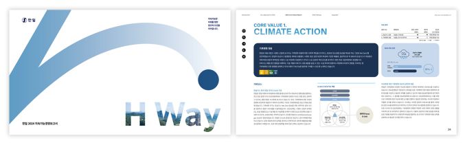 한일 2024 지속가능경영보고서 표지 내지. [제공=한일시멘트]