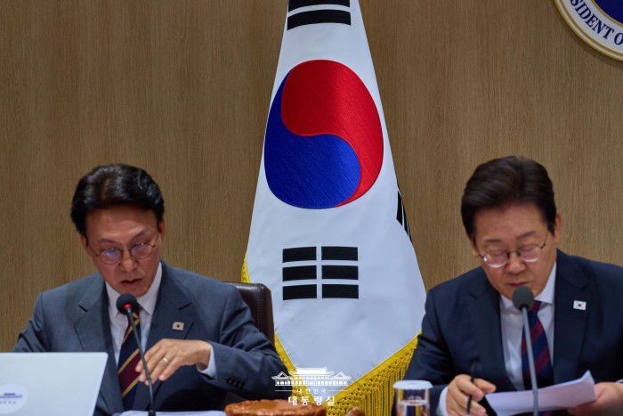 [서울=뉴스핌] 5일 서울 용산 대통령실에서 제29회 국무회의가 열리고 있다. 이날 이재명 대통령은 국무회의에서 31.8조 원 규모의 추가경정예산안을 의결했다. [사진=대통령실] 2025.07.05 photo@newspim.com