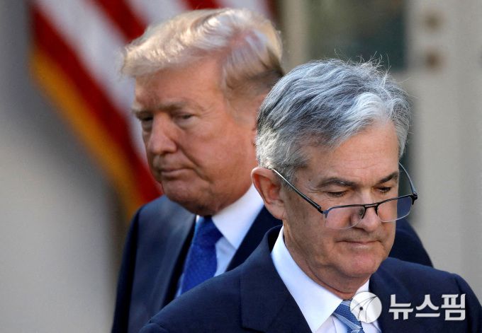 도널드 트럼프 미국 대통령과 제롬 파월 연준 의장.[사진=로이터 뉴스핌] 2025.07.11 mj72284@newspim.com