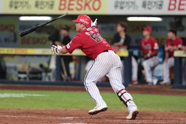 [서울=뉴스핌] KIA의 한준수가 13일 대구 삼성과의 경기에서 8회 그랜드슬램을 기록했다. [사진 = KIA] 2025.08.13 wcn05002@newspim.com