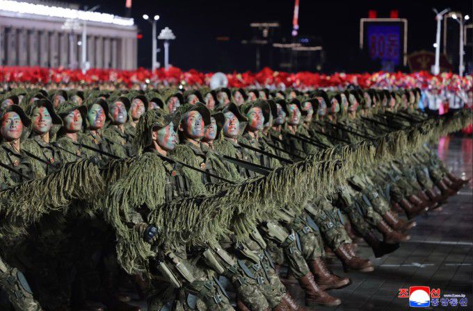 북한 평양 김일성광장에서 10일 개최된 열병식에는 북한이 러시아 쿠르스크에 파병한 부대도 등장한 것으로 보인다. [사진=조선중앙통신] 2025.10.11 gomsi@newspim.com