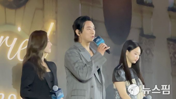 [홍콩=뉴스핌] 이지은 기자 = 디즈니+ '재혼황후'의 출연진인 이세영, 주지훈, 신민아.(왼쪽부터) 2025.11.13 alice09@newspim.com