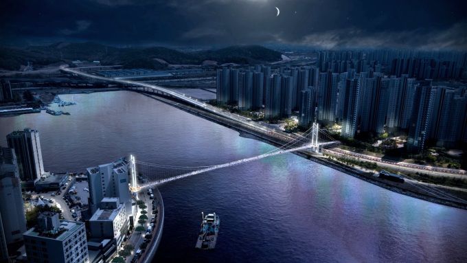 배곧~월곶 경관육교(보도교) 조감도_야간뷰. [사진=시흥시]