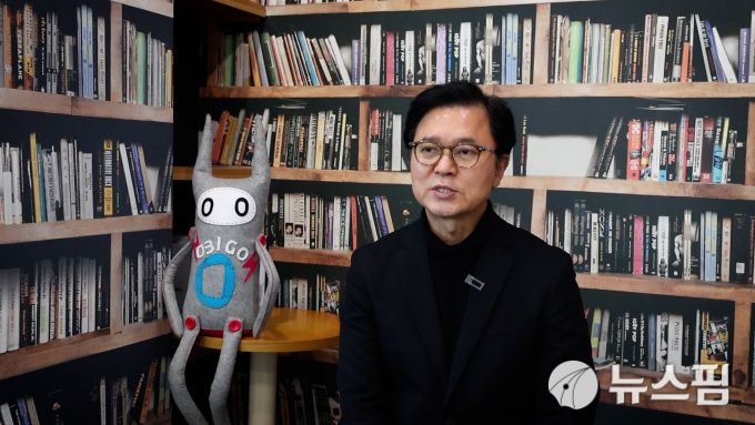 황도연 오비고 대표가 경기 성남 판교 오비고 본사에서 뉴스핌과 인터뷰를 하고 있다. [사진=뉴스핌]