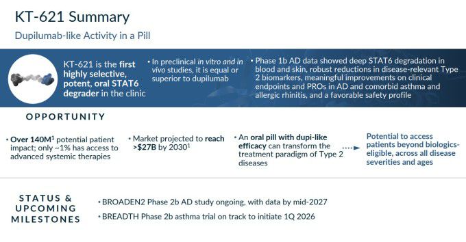 키메라 테라퓨틱스의 KT-621 [자료 = 업체 홈페이지]
