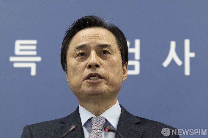 [서울=뉴스핌] 최지환 기자 = 조은석 특별검사가 15일 오후 서울 서초구 서울고등검찰청에서 수사결과를 발표하고 있다. 2025.12.15 choipix16@newspim.com